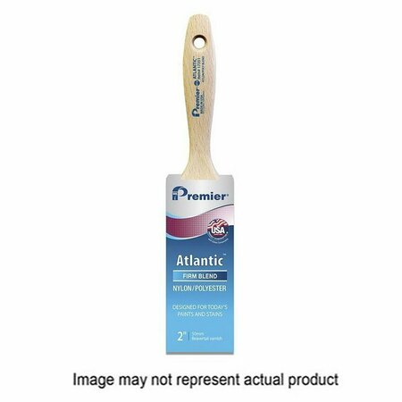 PREMIER PAINT ROLLER Premier Atlantic Paint Brush, 1-1/2 in W, Beavertail Varnish Brush, 2-7/16 in L Bristle, Nylon/Poly 17350